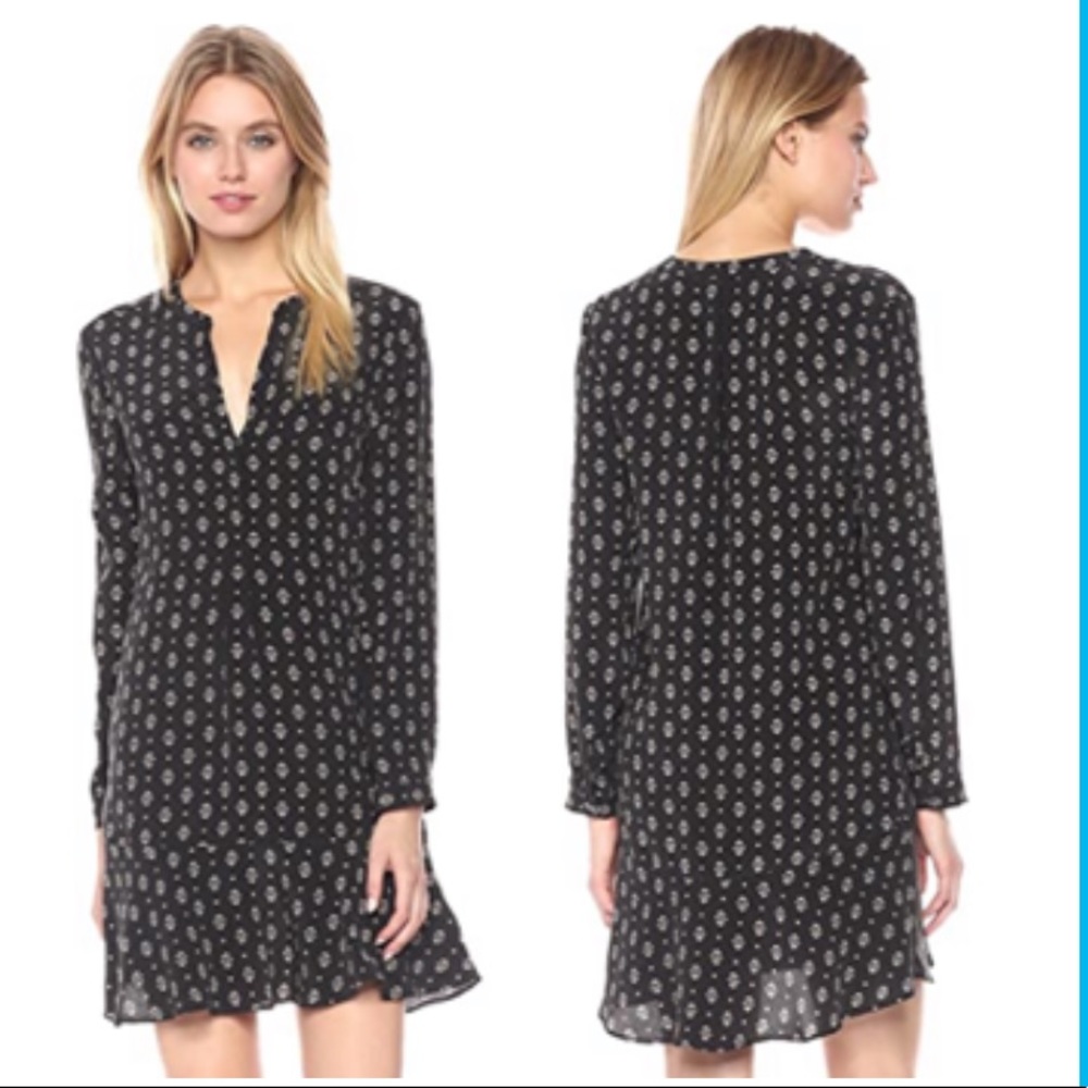 Joie Elroya Print Silk Tunic Shirt Dress Mini